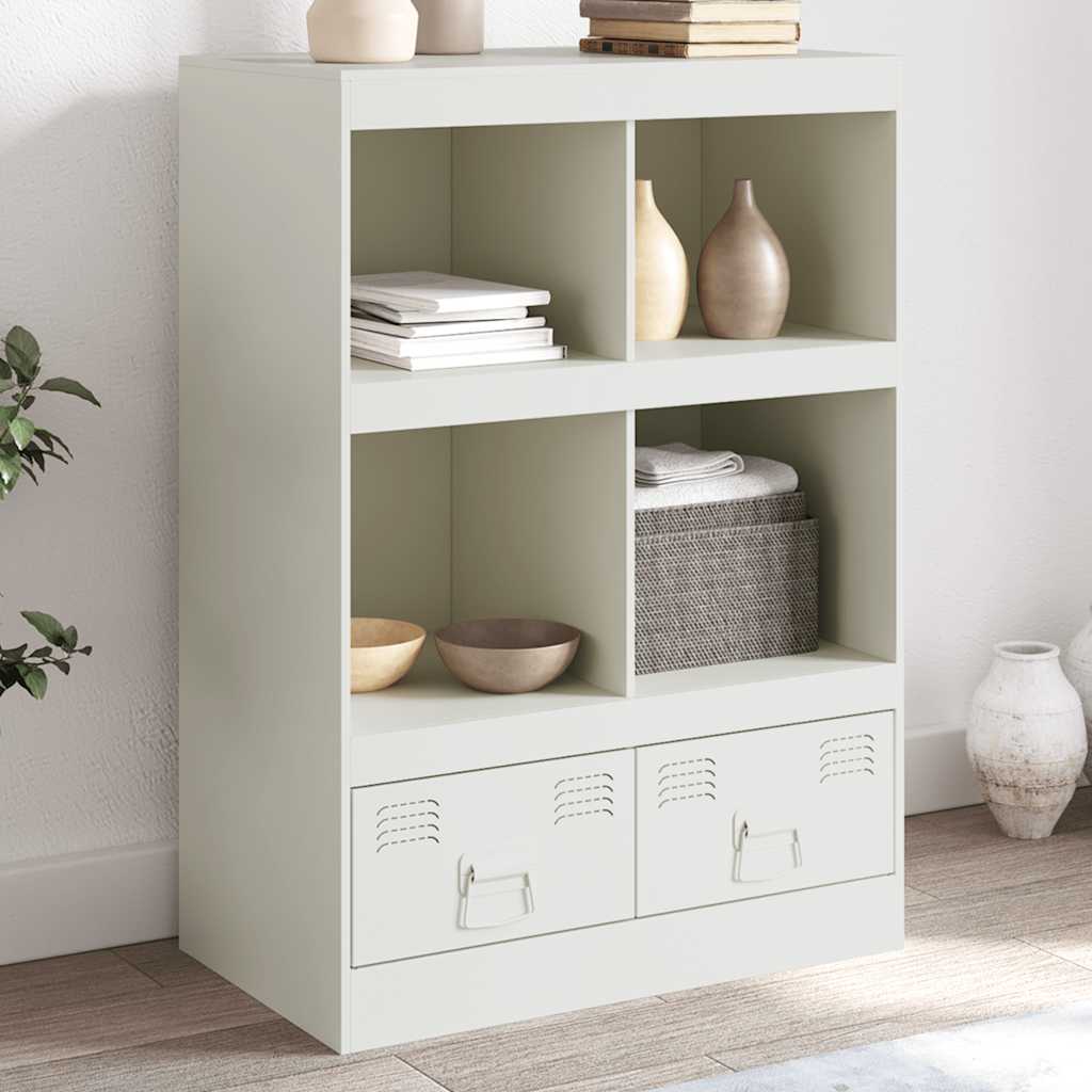 Chest of drawers, white, 67x39x95cm, steel