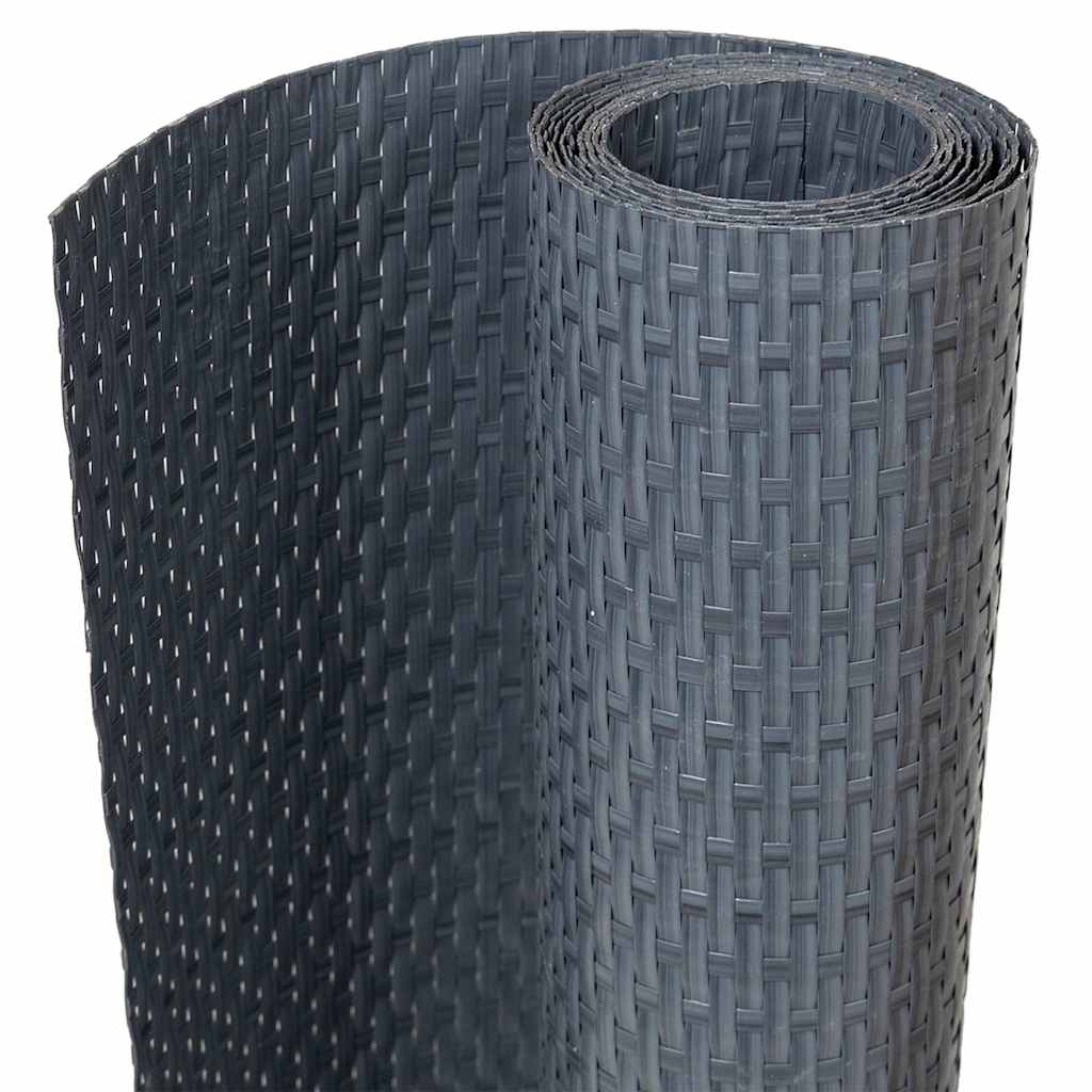 Balcony screen, anthracite, 300x80cm, polyrattan