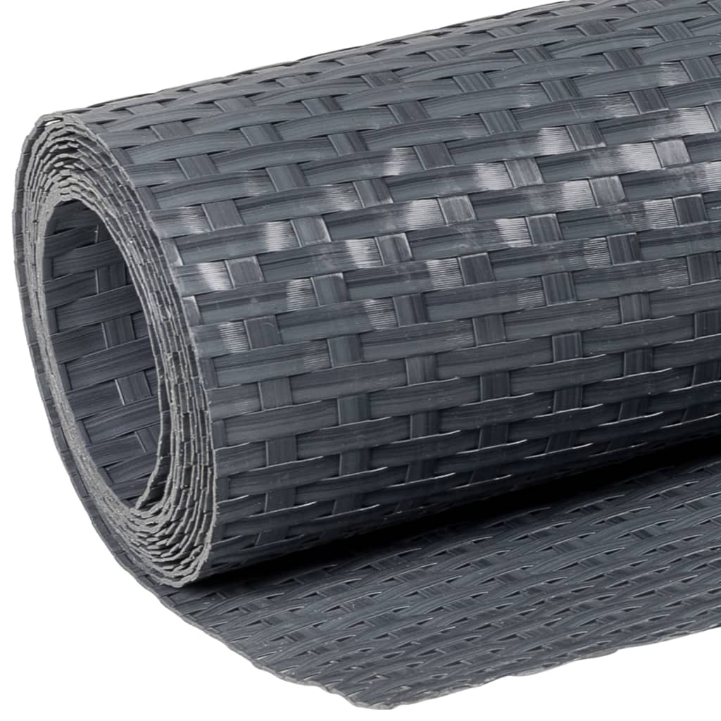 Balcony screen, anthracite, 300x80cm, polyrattan