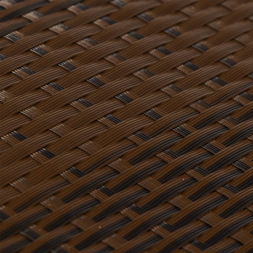 Balkona starpsiena, brūnā/melnā krāsā, 500x80cm, polirotangs