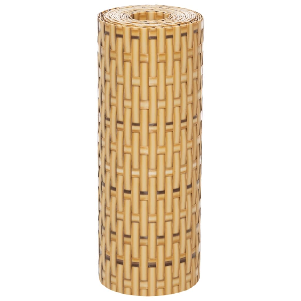 Balcony screens, 10 pcs, brown, 255x19cm, polyrattan