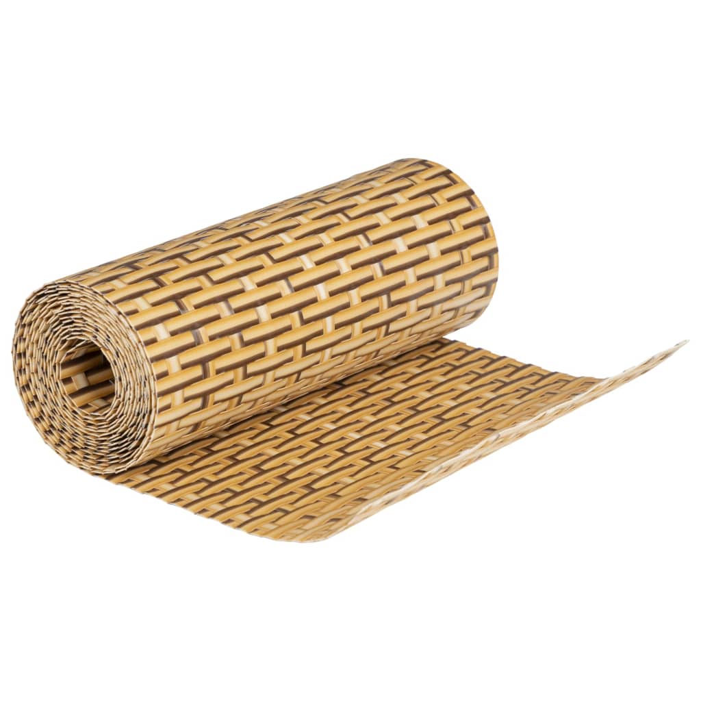 Balcony screens, 10 pcs, brown, 255x19cm, polyrattan