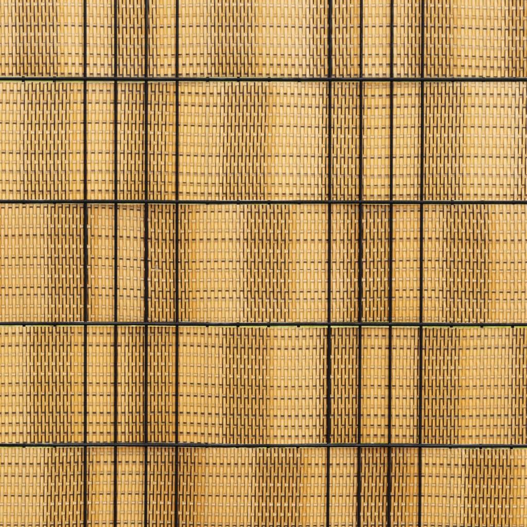 Balcony screens, 10 pcs, brown, 255x19cm, polyrattan