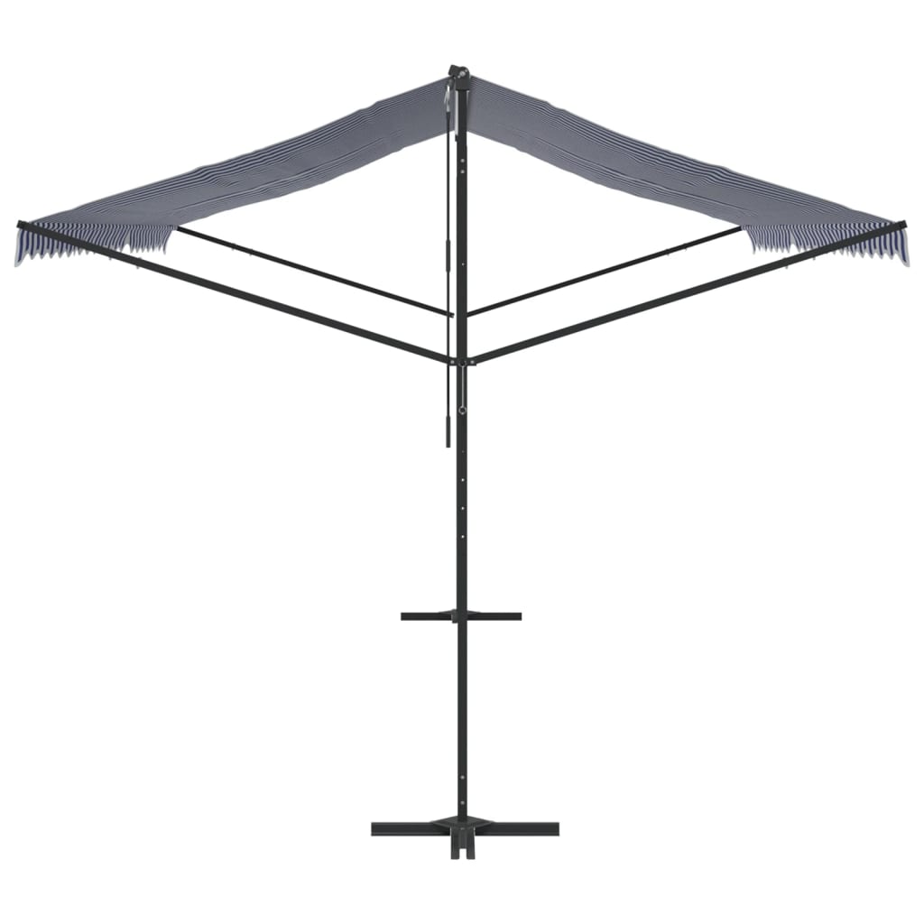 Pop-up gazebo, blue/white, 500x300cm, fabric/steel