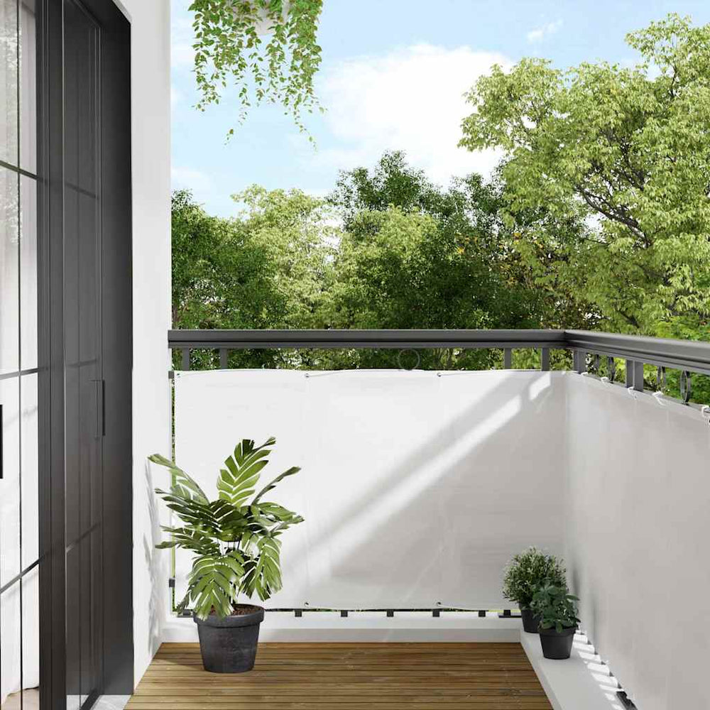 Balcony privacy screen, white, 90x800cm, 100% Oxford polyester