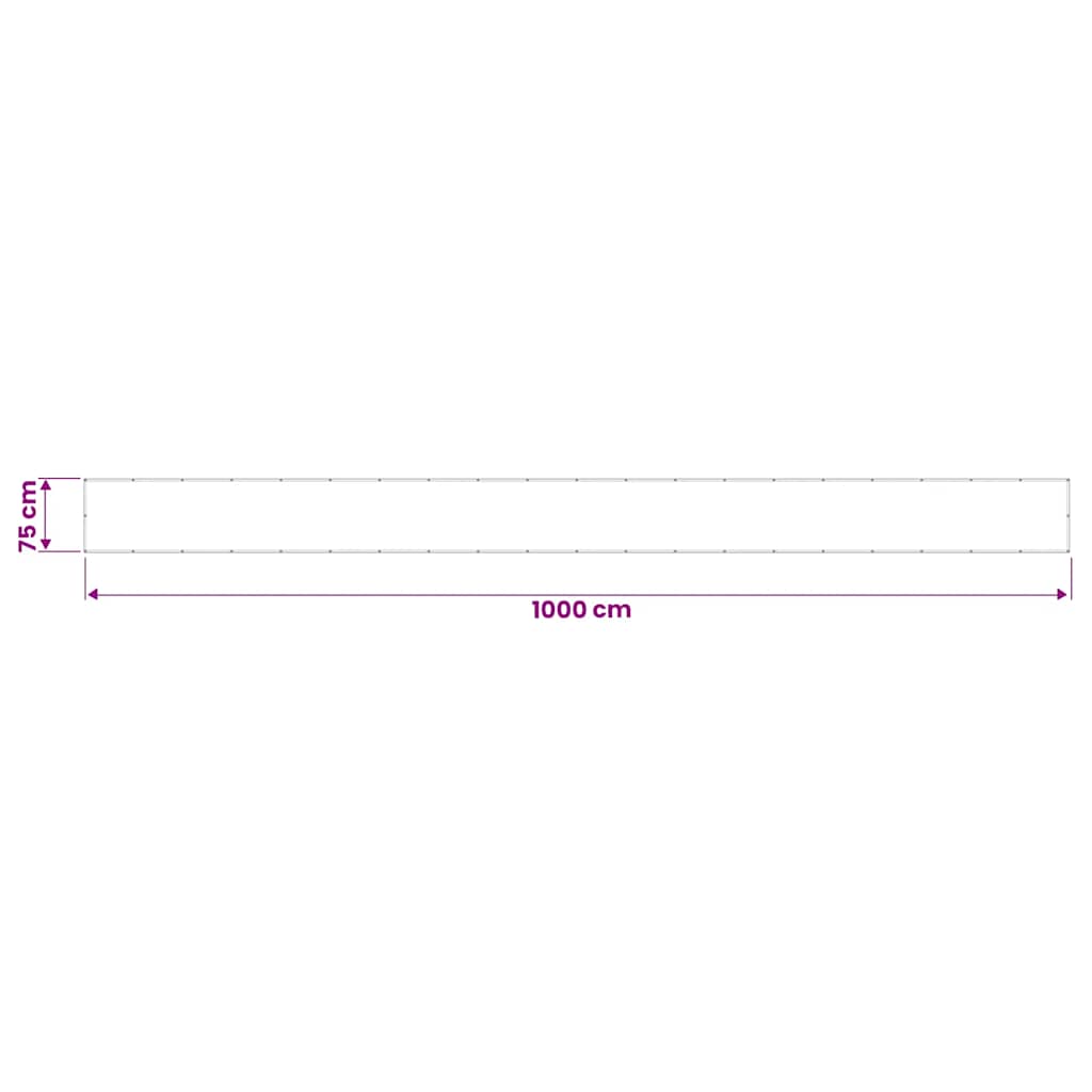 Balcony divider, sand, 75x1000cm, 100% Oxford polyester