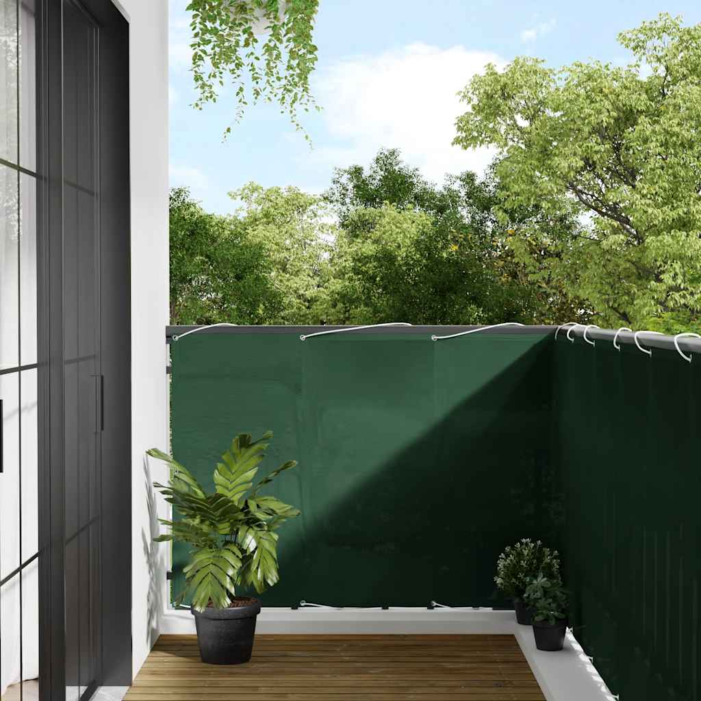 Balcony screen, dark green, 120x800cm, 100% polyester