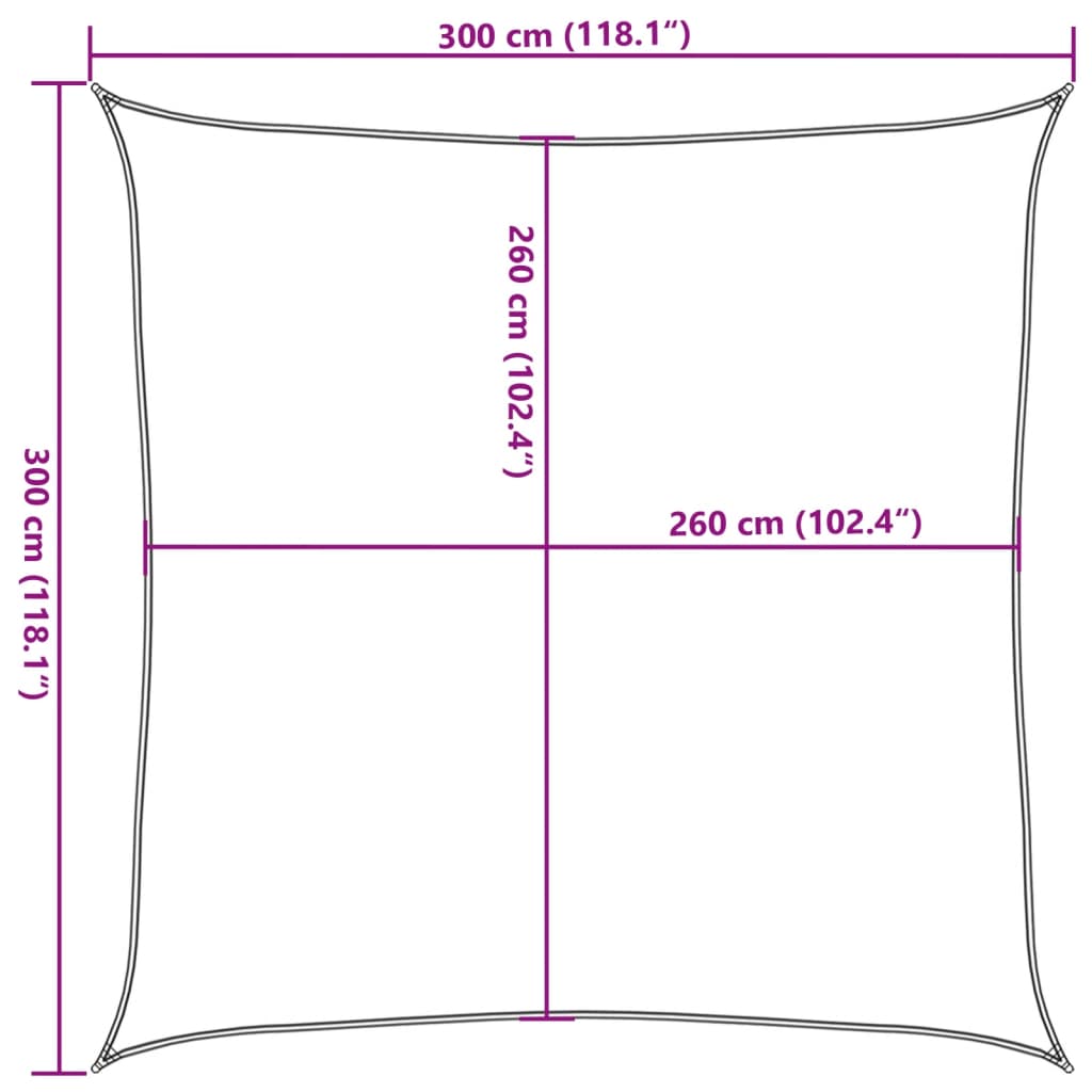 Saulessargs, pelēks, 3x3m, 100% Oksfordas poliesteris