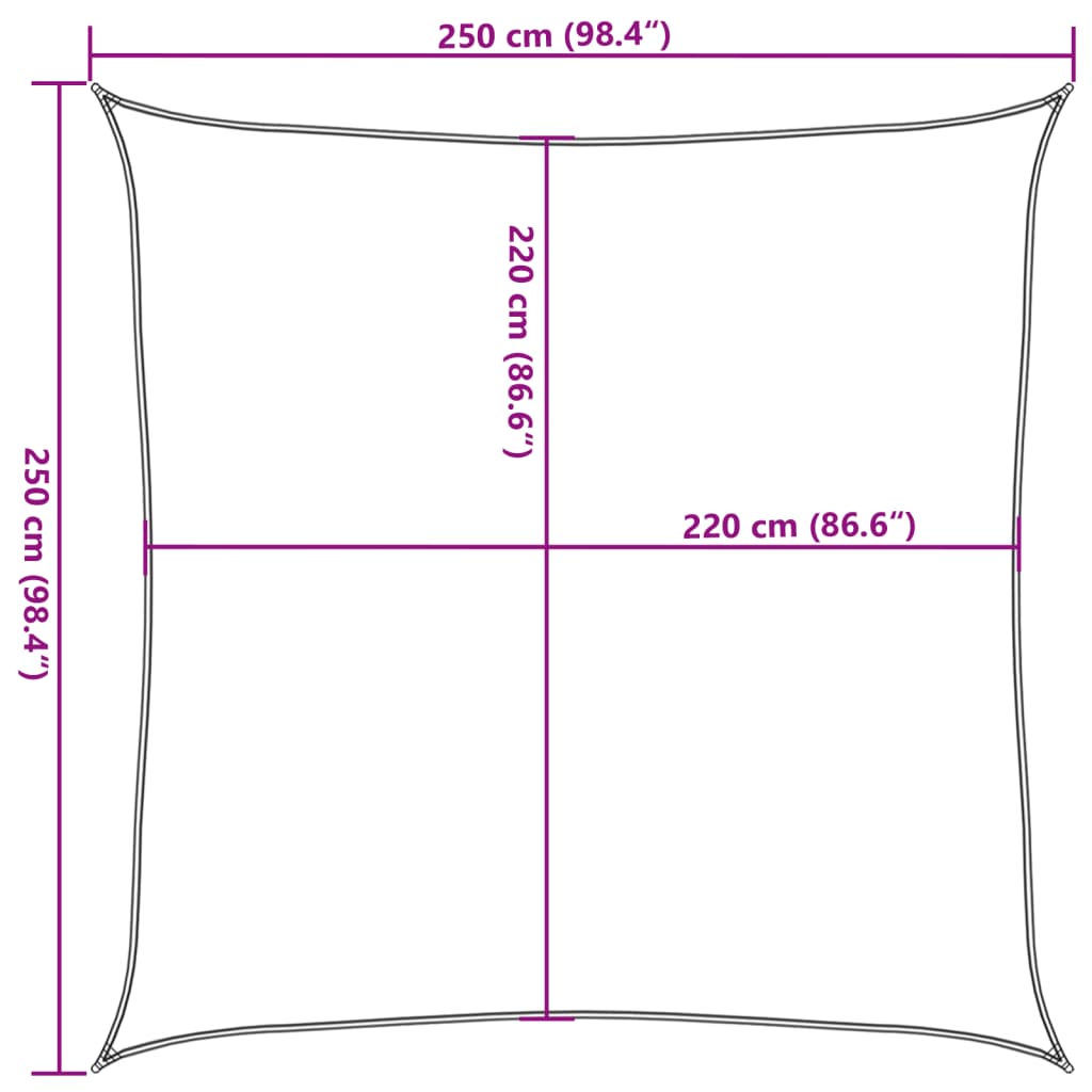 Saules bura, smiltis, 2,5x2,5 m, 100% Oksfordas poliesteris