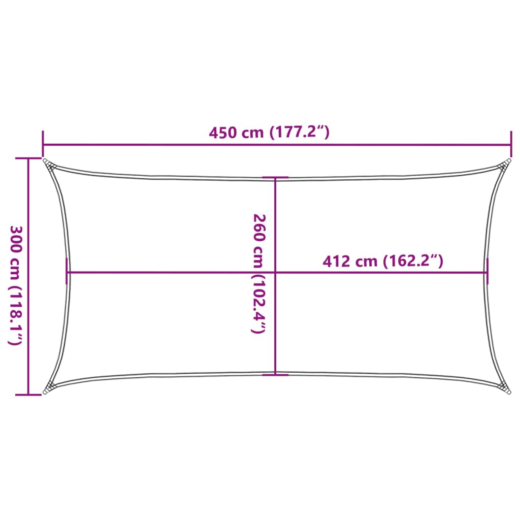 Saules bura, pelēka, 4,5x3m, 100% Oksfordas poliesters
