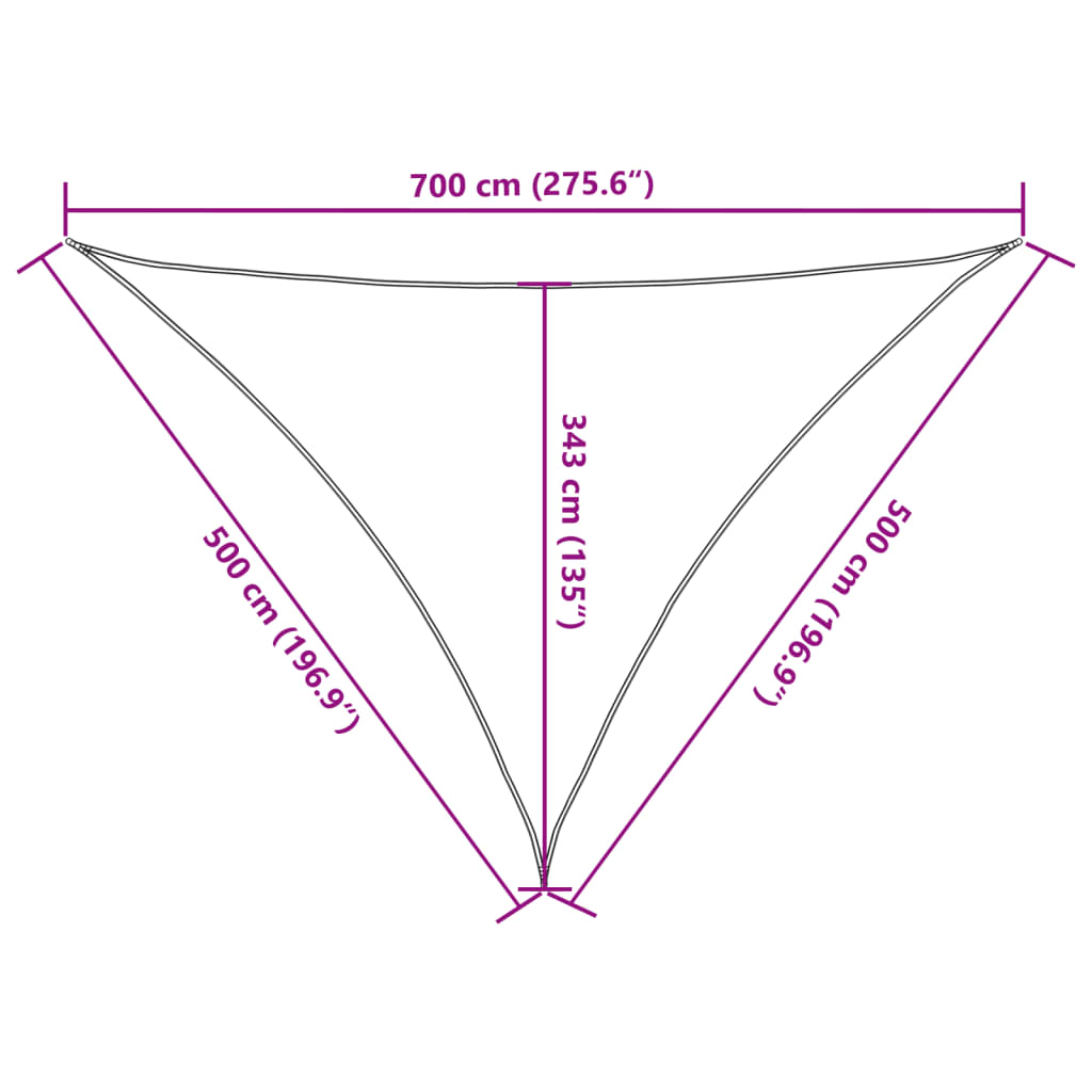 Saules buras, pelēks, 7x5x5m, 100% Oksfordas poliesters
