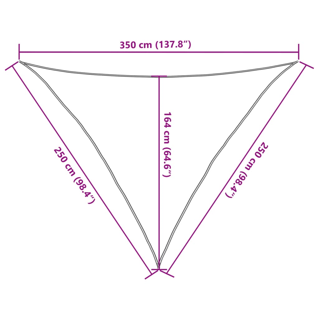 Burė nuo saulės, pilka, 2,5x2,5x3,5m, 100% oksfordo poliesteris