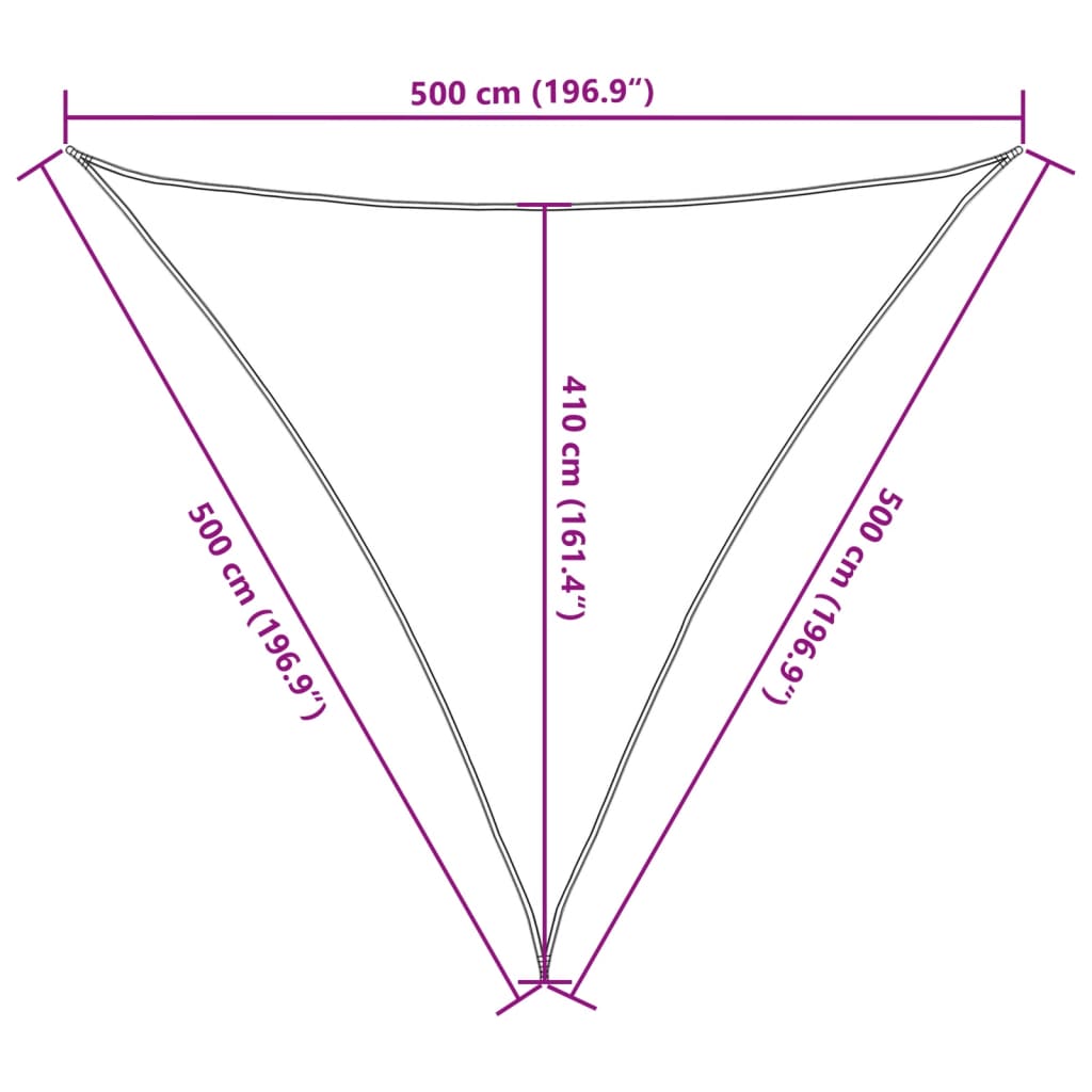 Burė nuo saulės, pilka, 5x5x5m, 100% oksfordo poliesteris