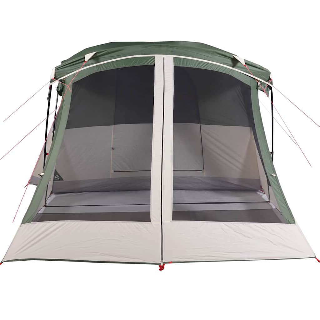 Camping tent with a porch, green, four-person