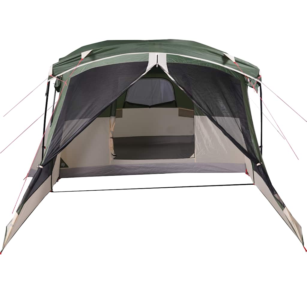 Camping tent with a porch, green, four-person