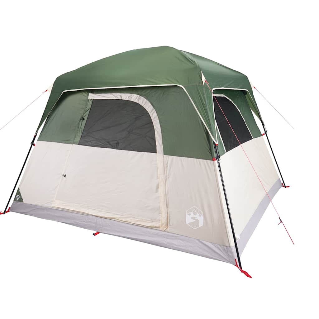 Camping tent, green, four-person, waterproof
