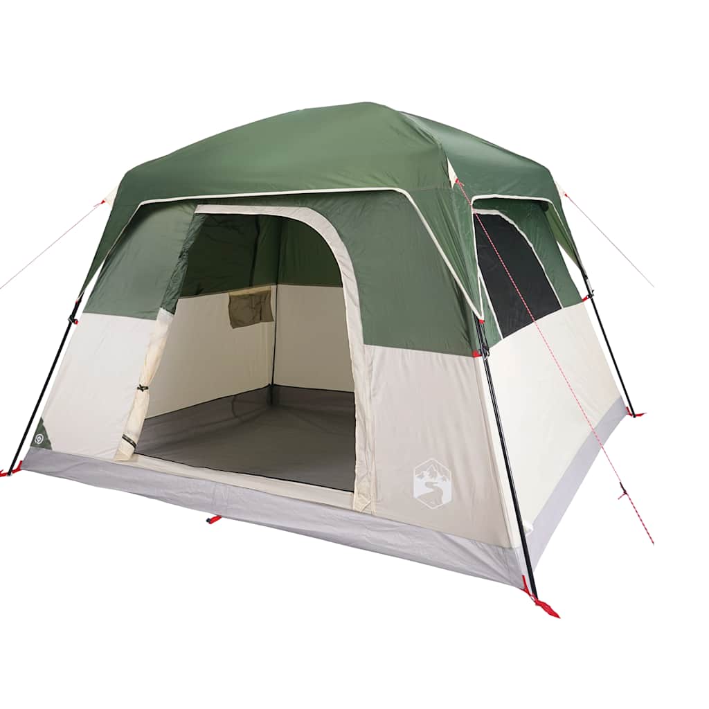 Camping tent, green, four-person, waterproof