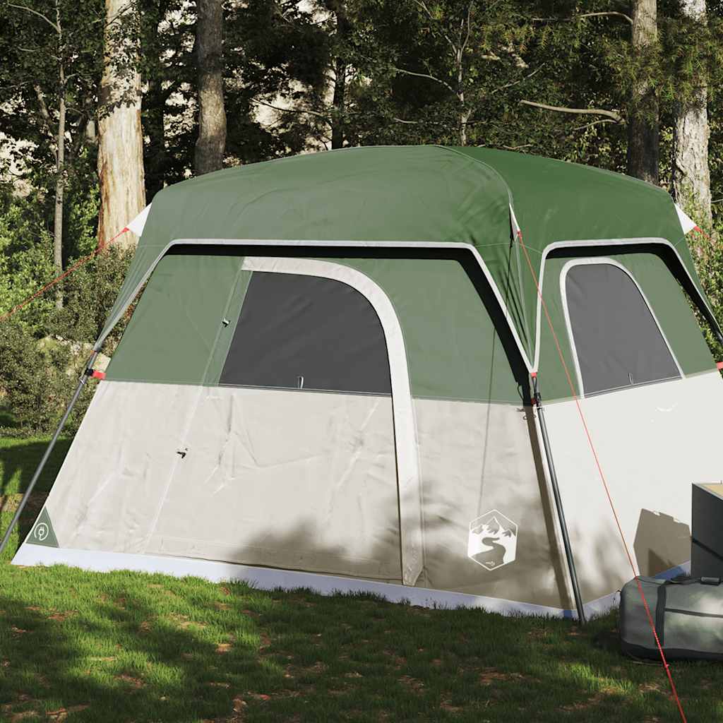 Camping tent, green, four-person, waterproof
