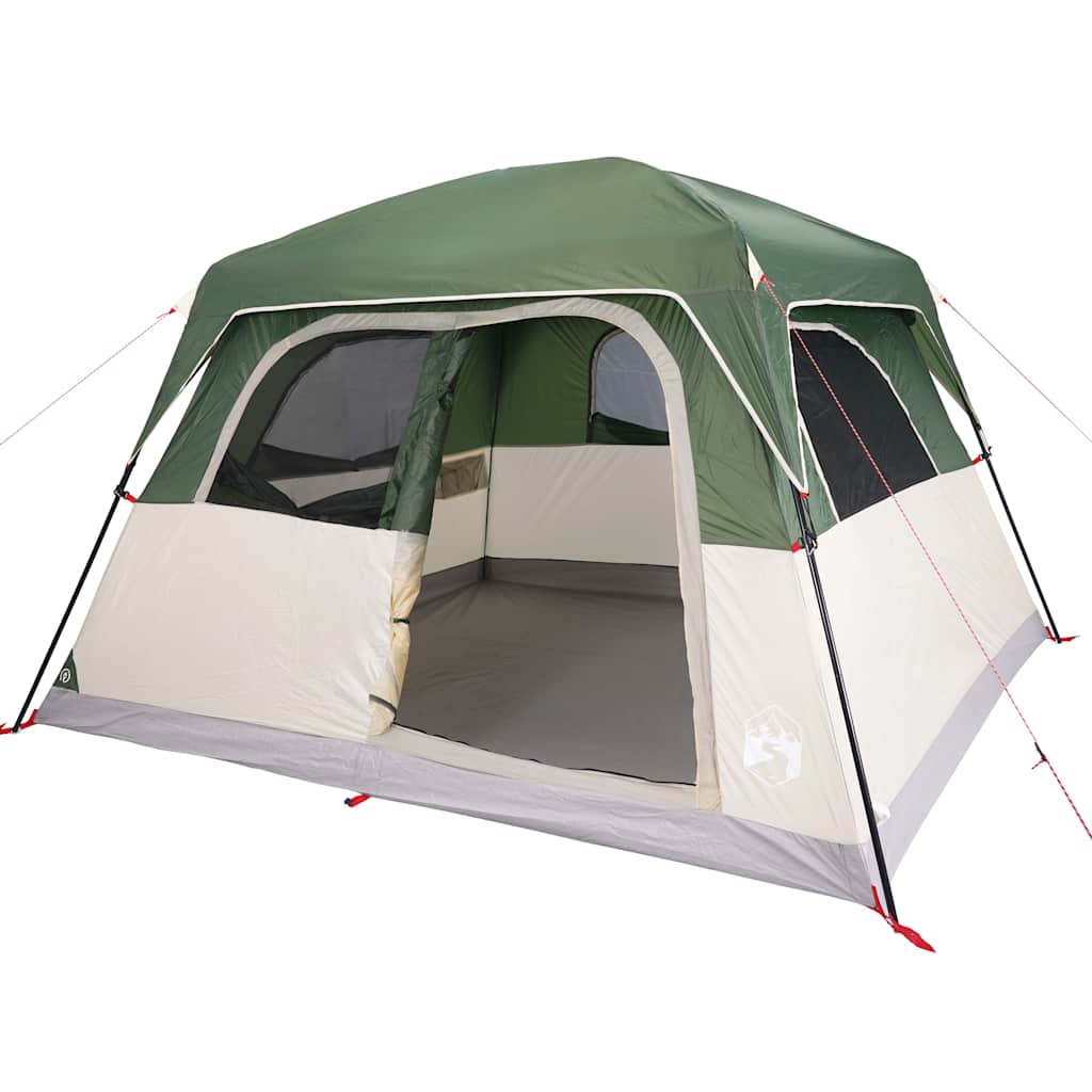 Family tent, green, six-person, waterproof
