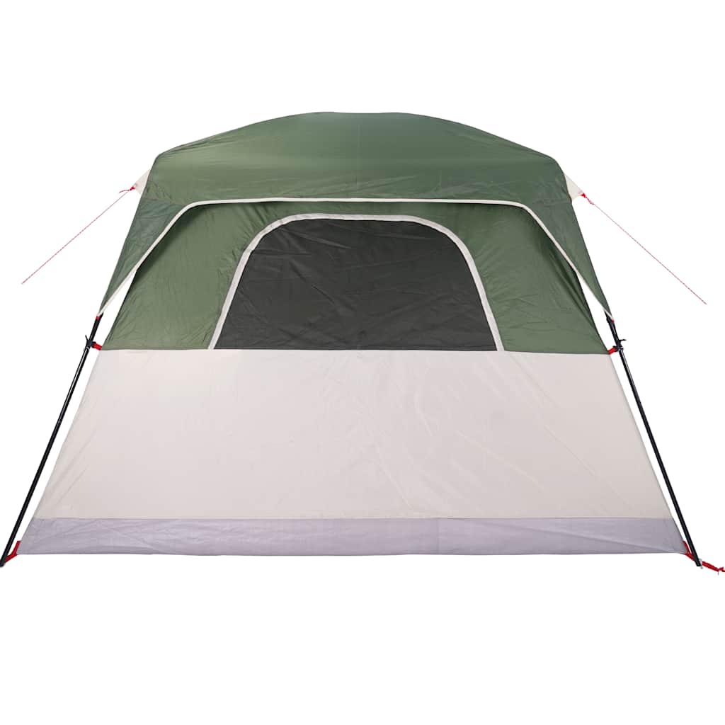 Family tent, green, six-person, waterproof