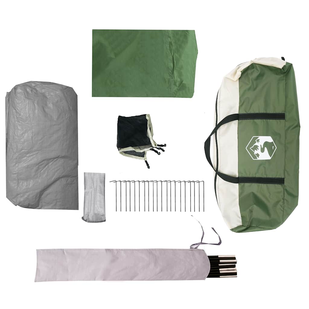 Family tent, green, six-person, waterproof