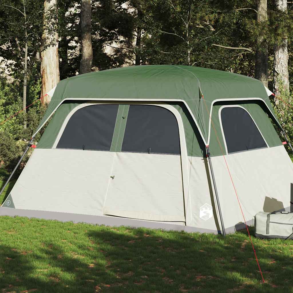 Family tent, green, six-person, waterproof