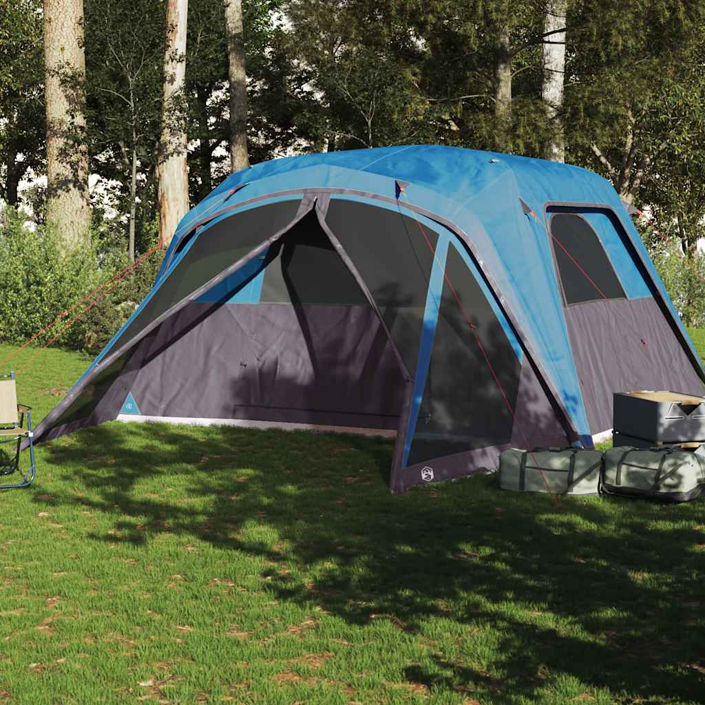 Camping Tent with Porch, Blue, 6-Person