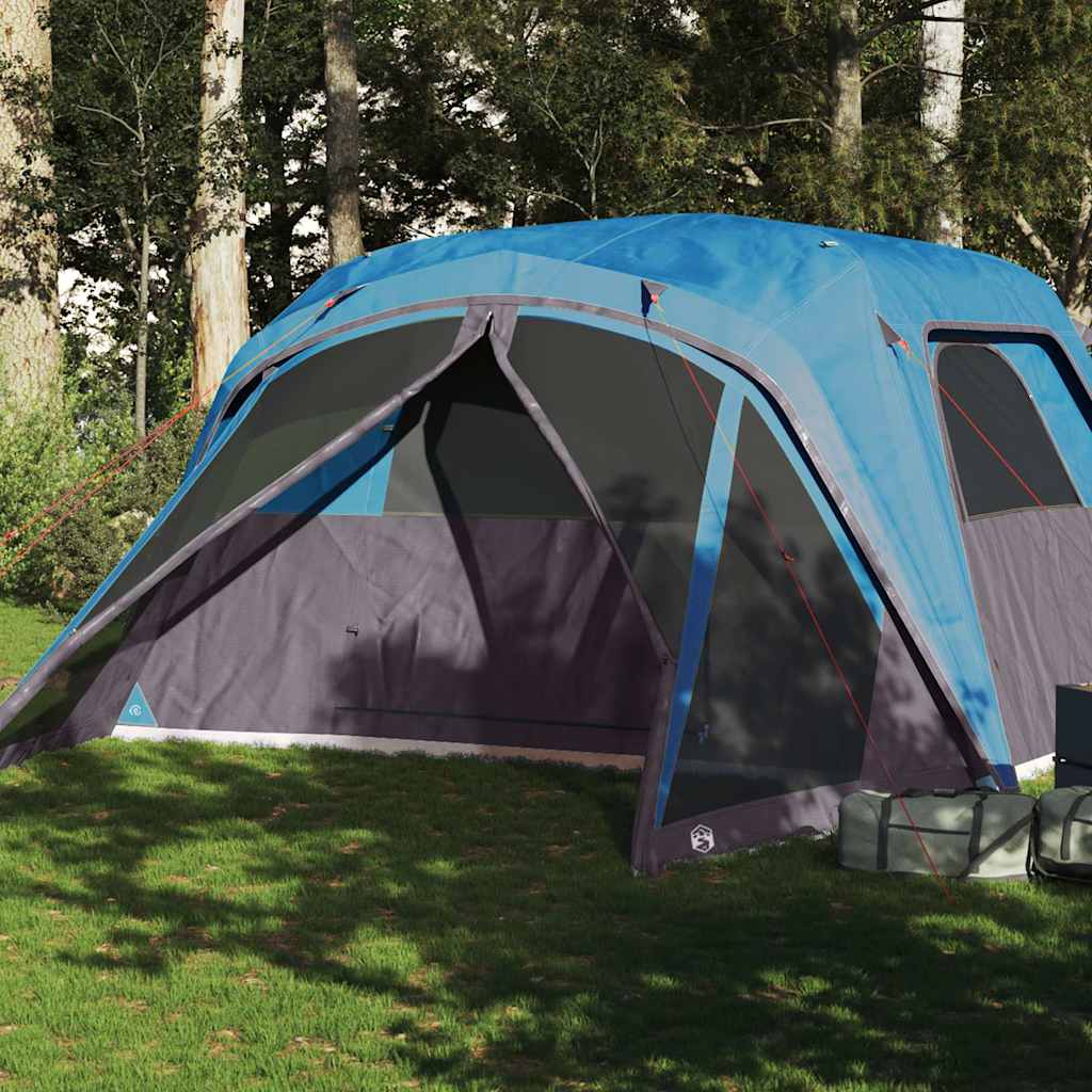 Camping Tent with Porch, Blue, 6-Person