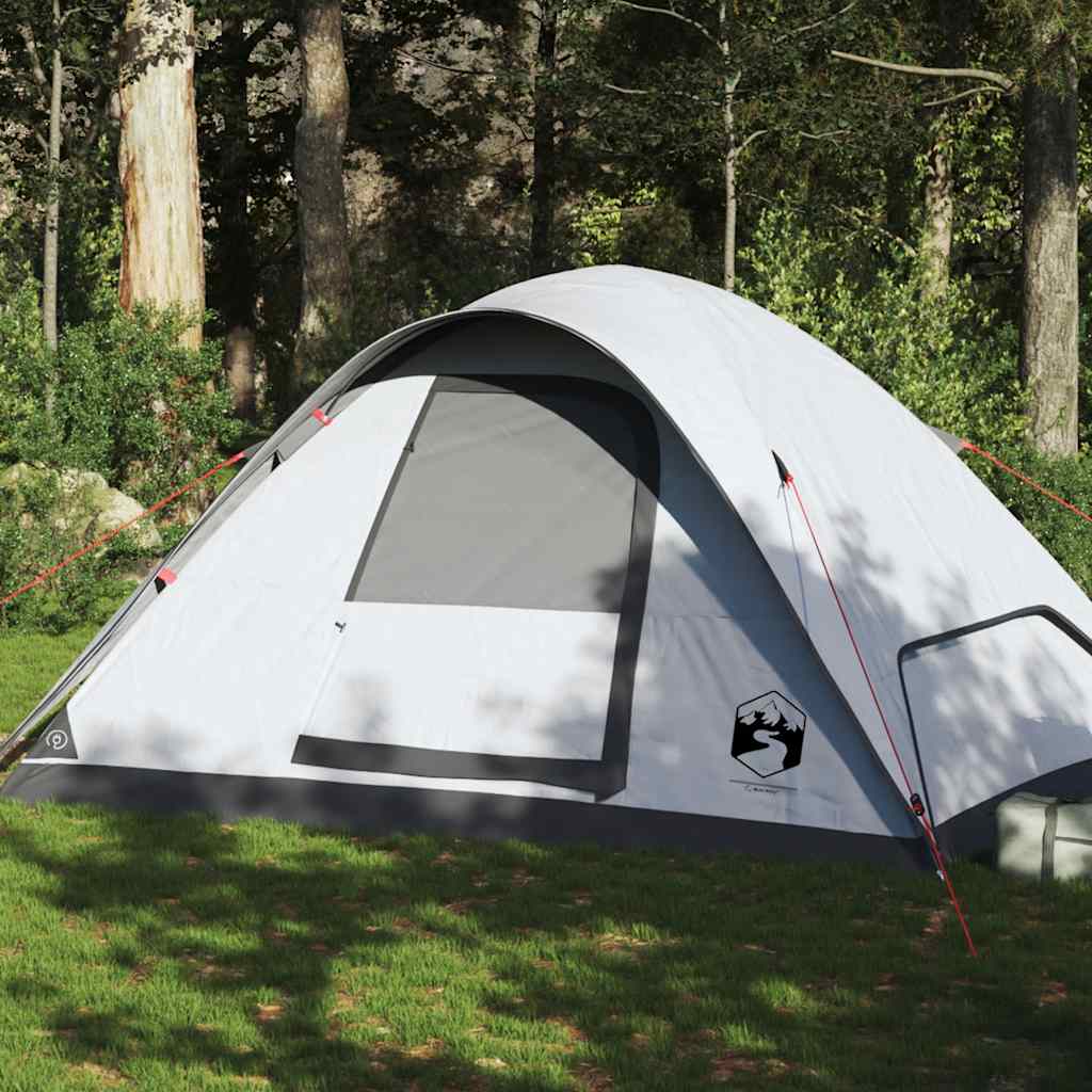 Family tent, white, six-person, blackout fabric