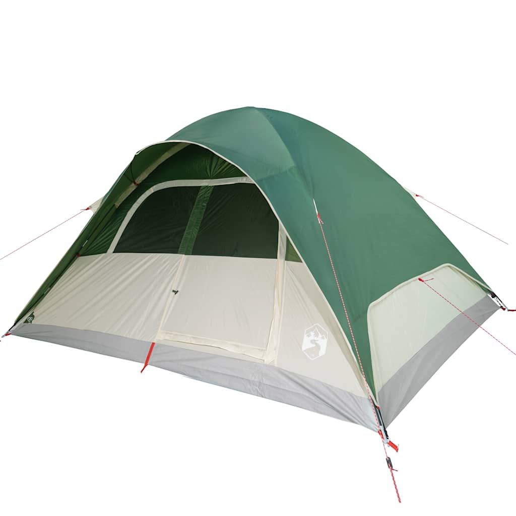 Family tent, green, six-person, dome-shaped
