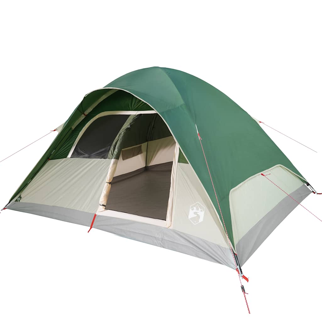 Family tent, green, six-person, dome-shaped