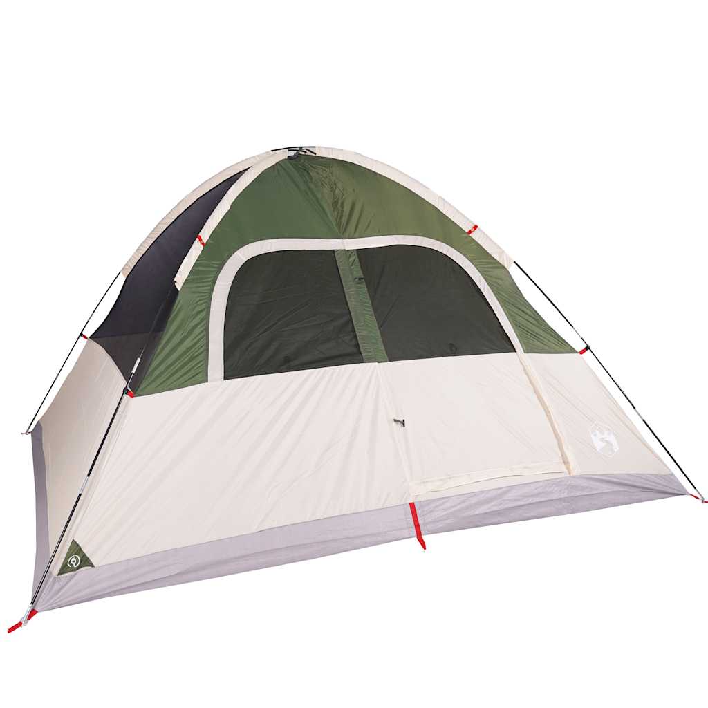 Family tent, green, six-person, dome-shaped
