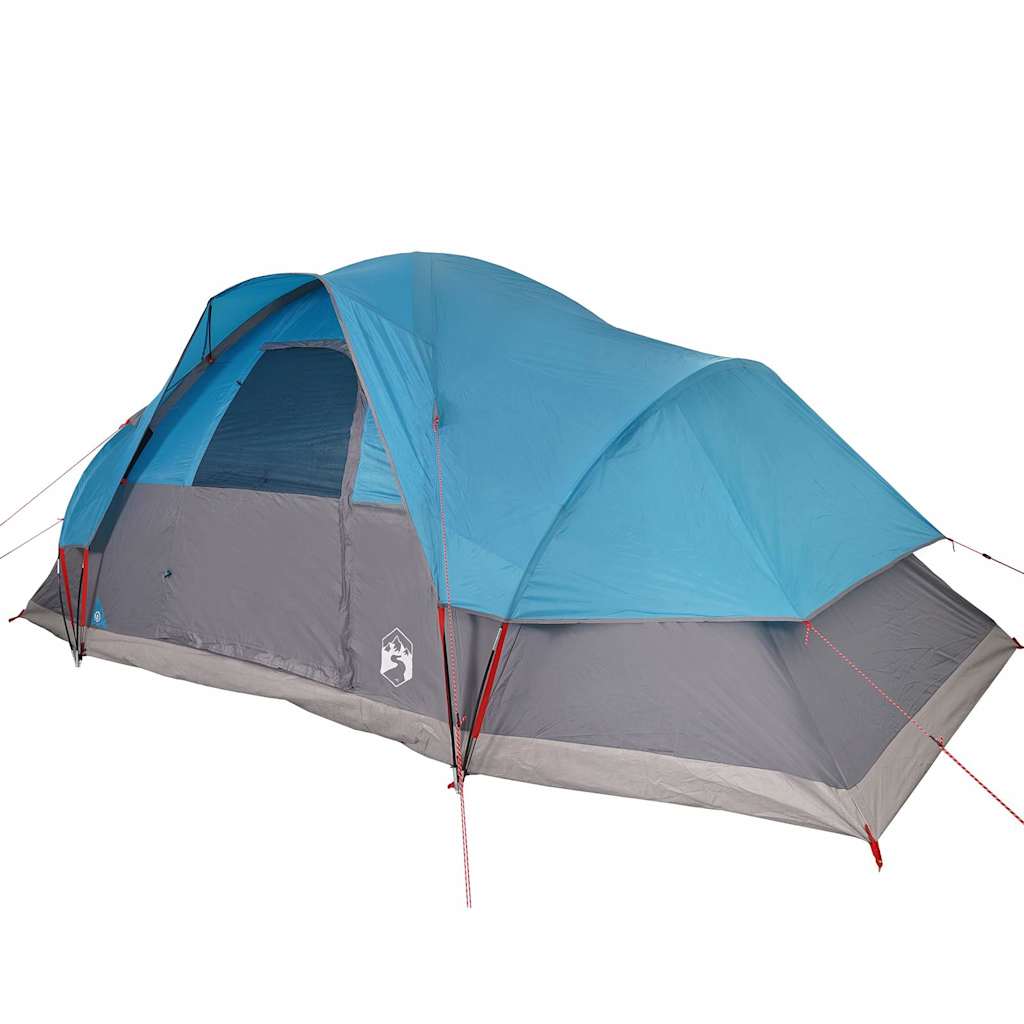 Family tent, blue, 9-person, dome-shaped
