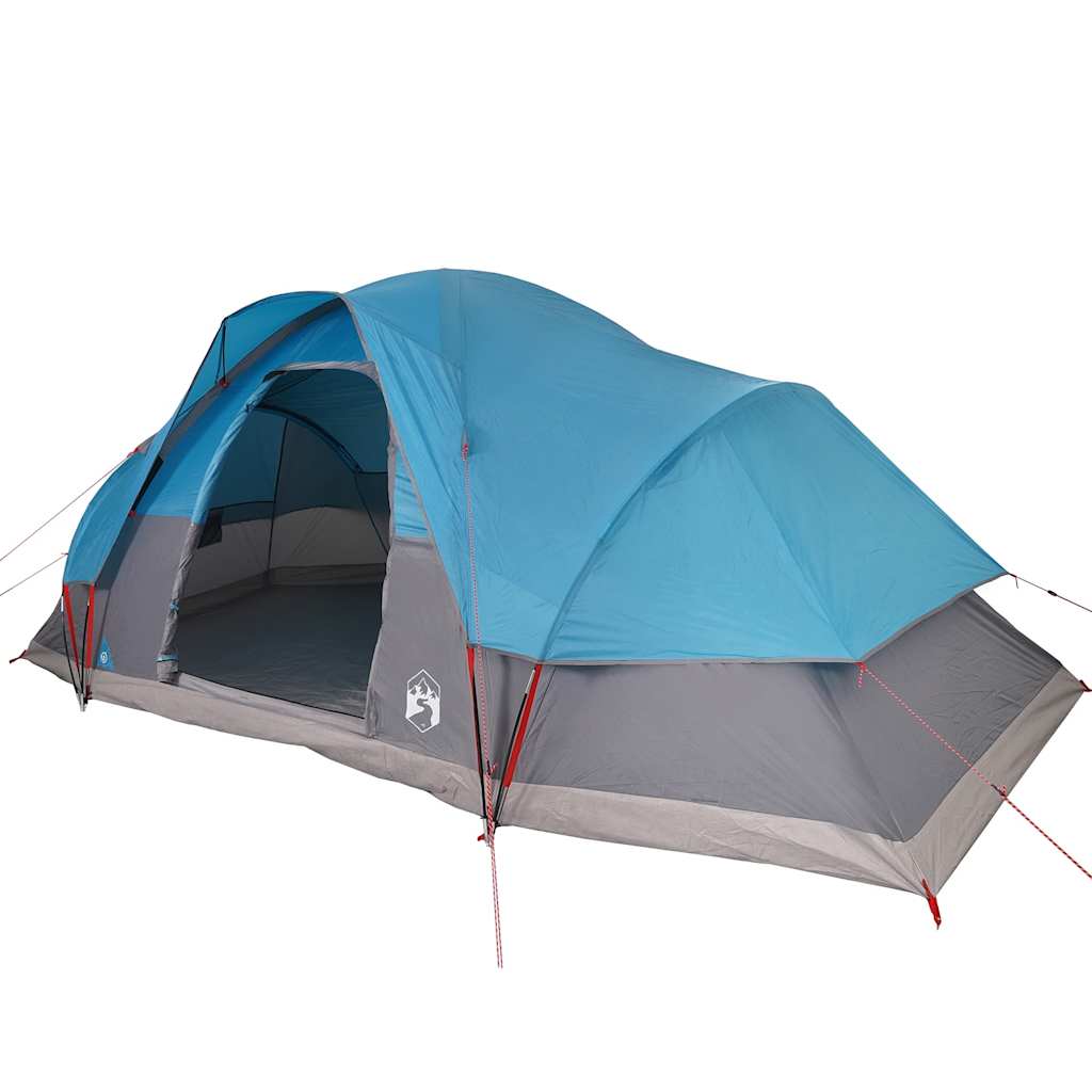 Family tent, blue, 9-person, dome-shaped