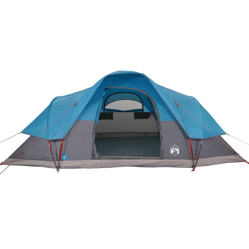 Family tent, blue, 9-person, dome-shaped