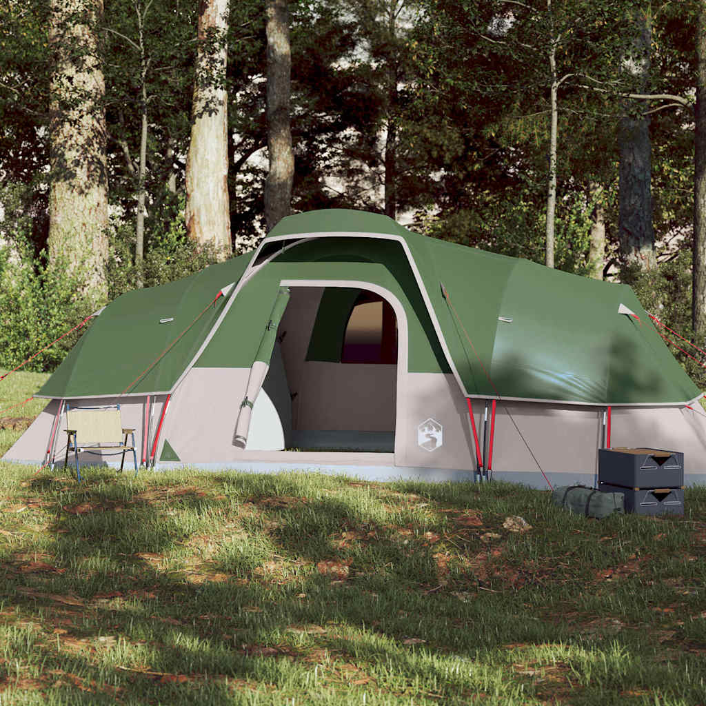 Family tent, green, 11-person, dome