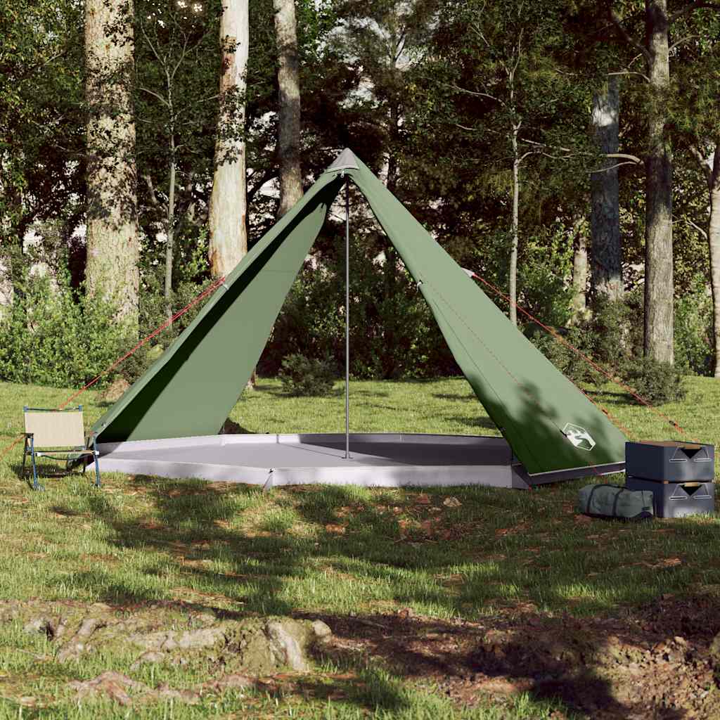 Ģimenes telts, zaļa, astoņvietīga, tipi, ūdensizturīga