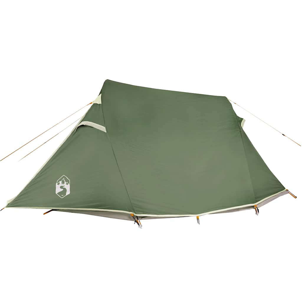 Camping tent, green, 3-person, tunnel