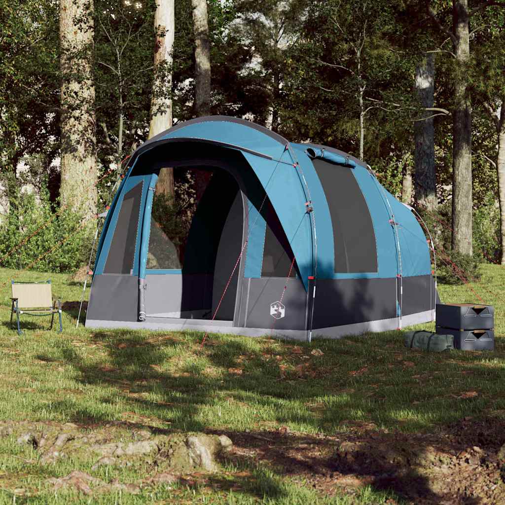 Camping tent, blue, 3-person, tunnel