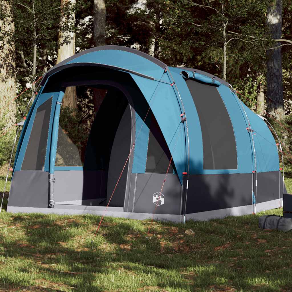 Camping tent, blue, 3-person, tunnel
