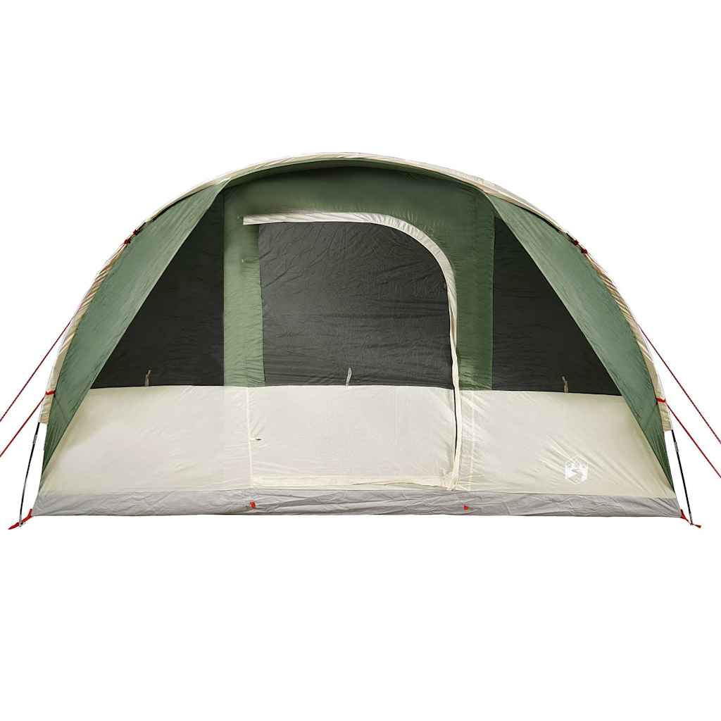 Family tent, green, seven-person, tunnel