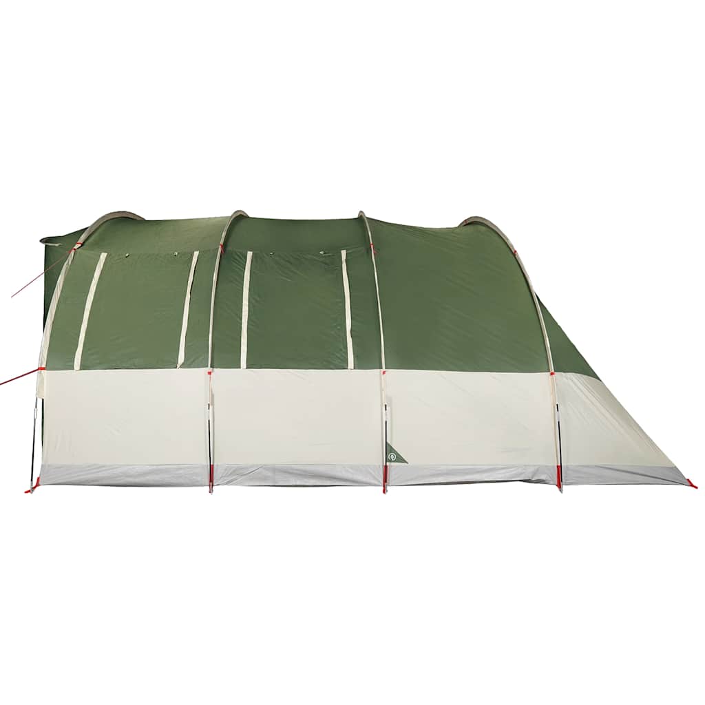 Family tent, green, seven-person, tunnel
