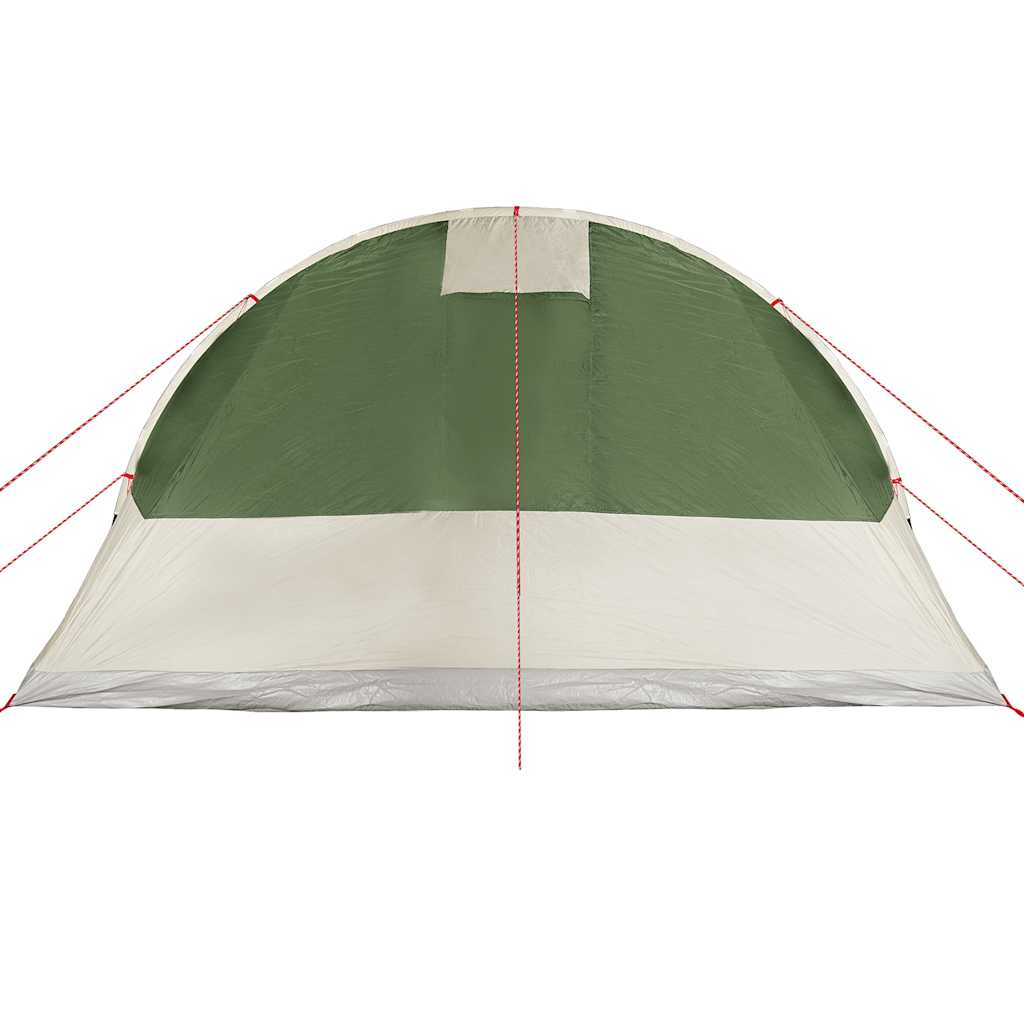 Family tent, green, seven-person, tunnel