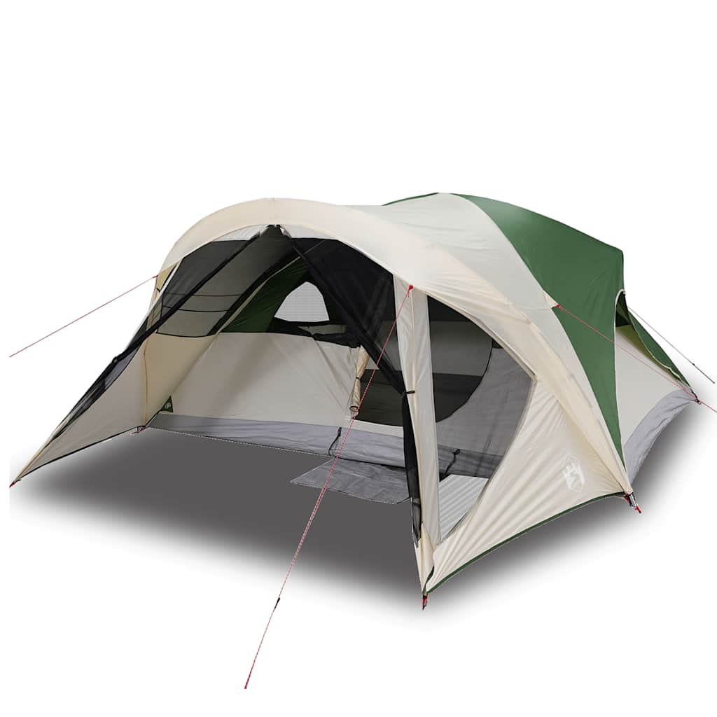 Family tent, green, six-person, waterproof