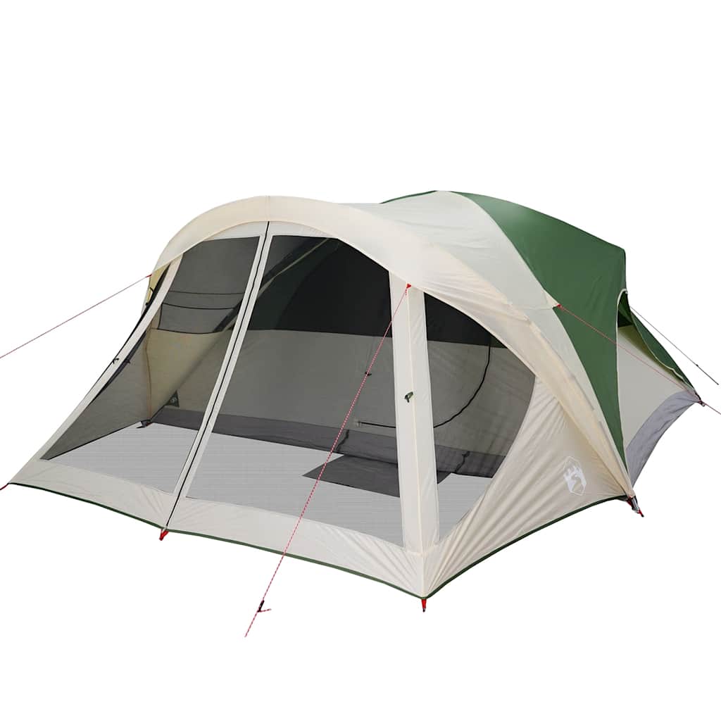 Family tent, green, six-person, waterproof