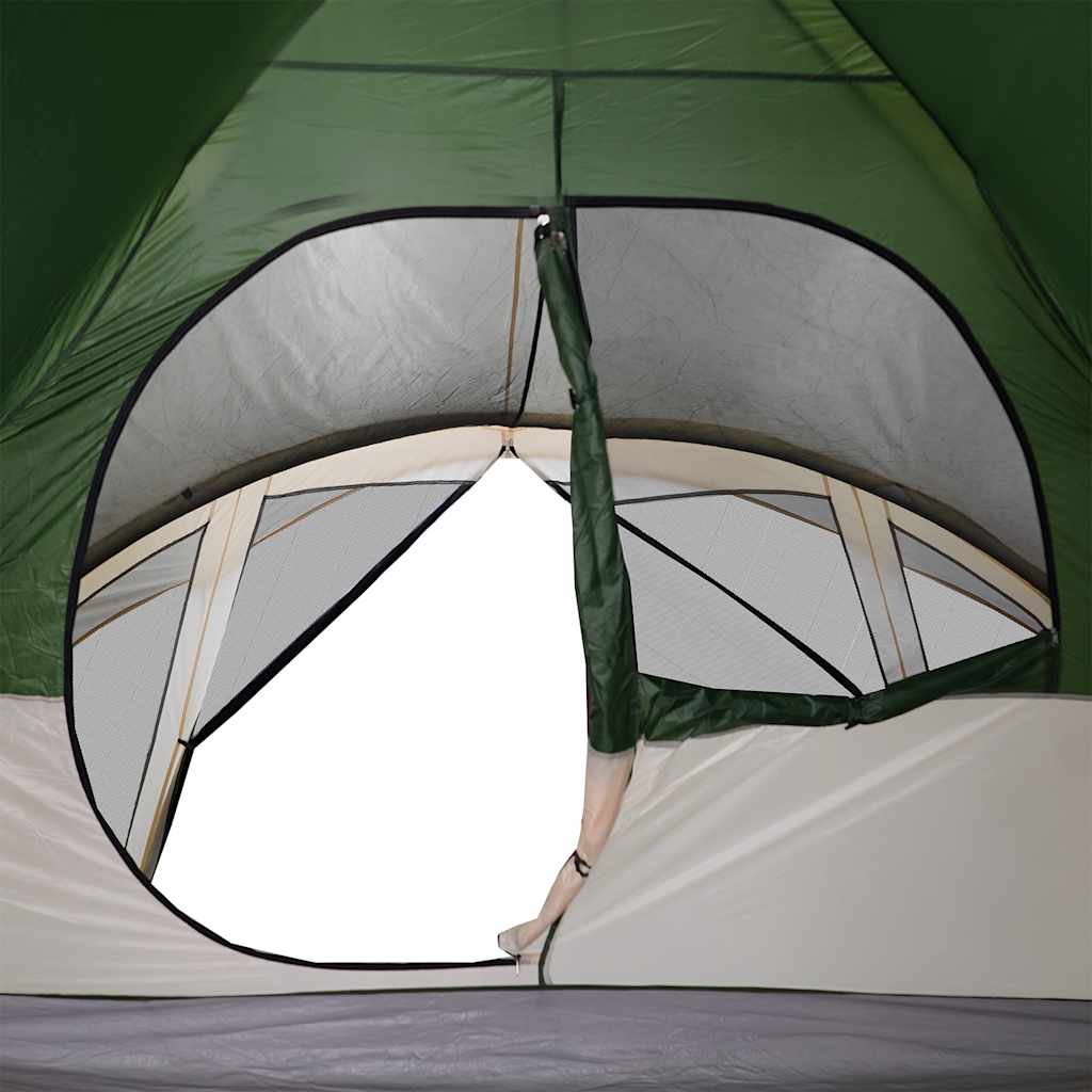Family tent, green, six-person, waterproof