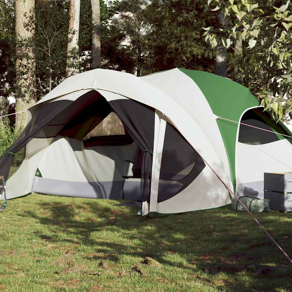 Family tent, green, six-person, waterproof