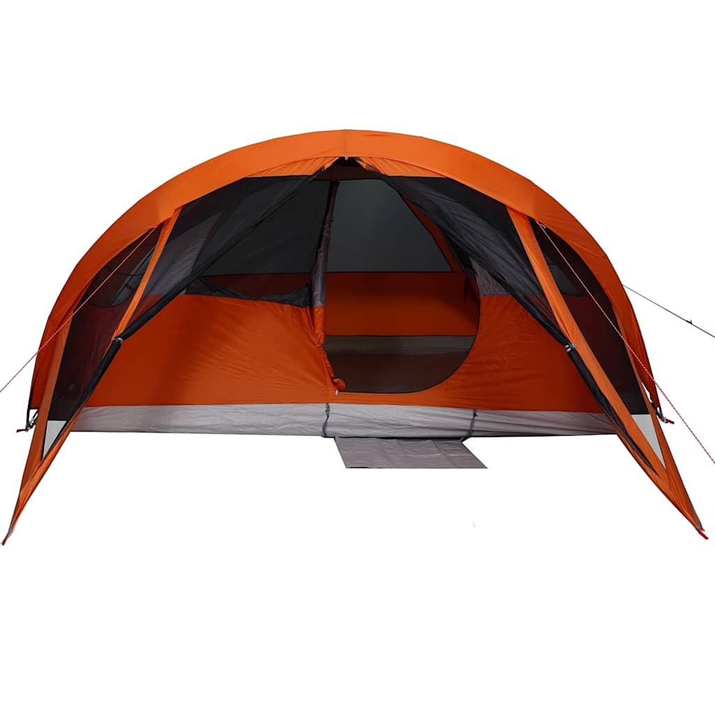 Family tent, gray/orange, six-person, waterproof