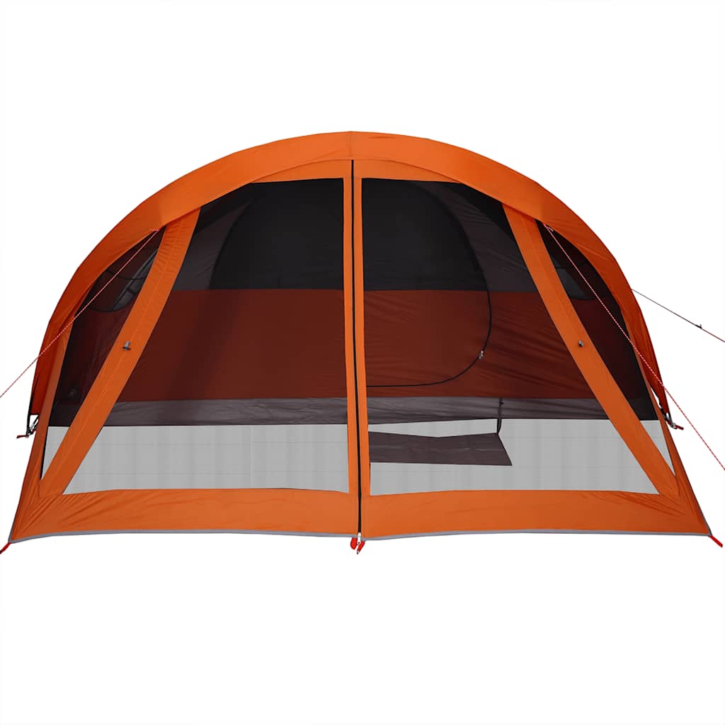 Family tent, gray/orange, six-person, waterproof