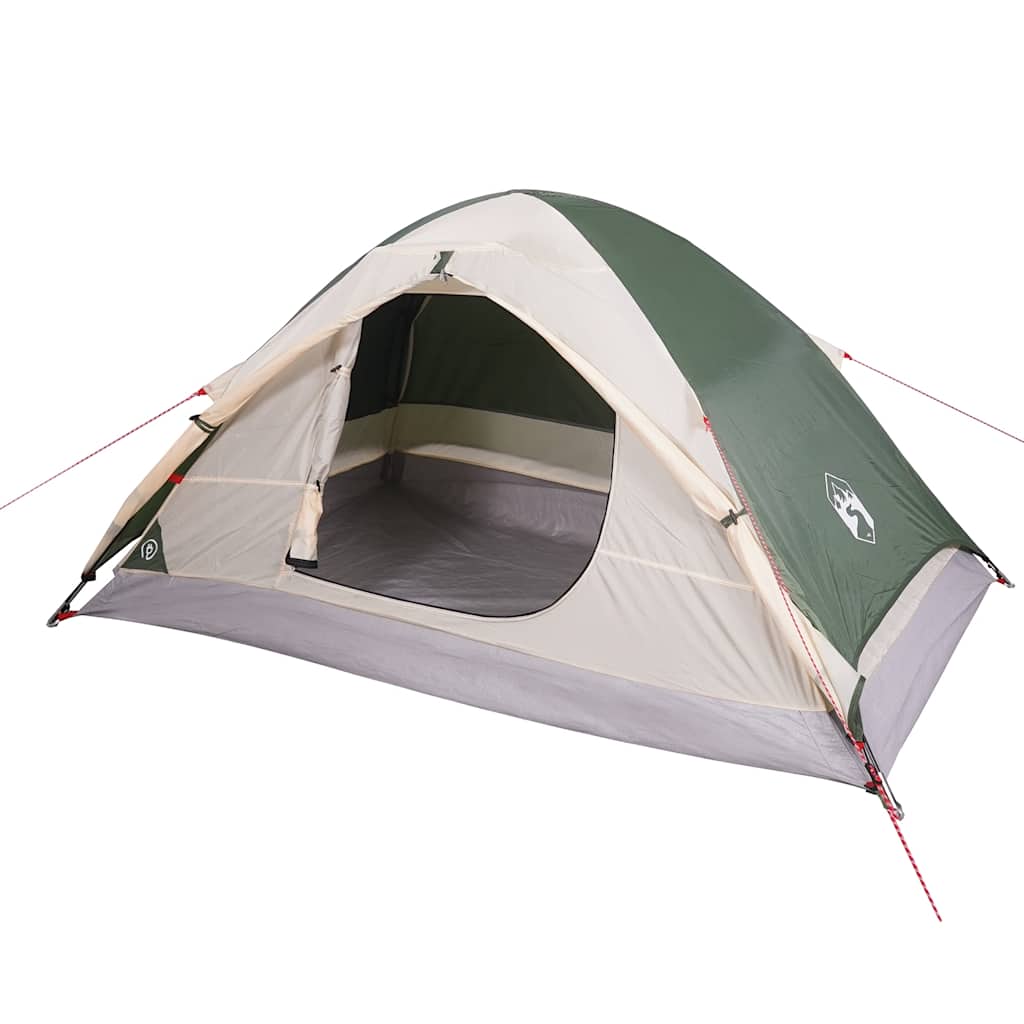 Camping tent, green, two-person, dome-shaped